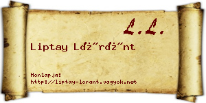 Liptay Lóránt névjegykártya